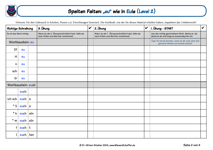 SpaltenFalten 2.3 "eu" wie in "Eule" - Download