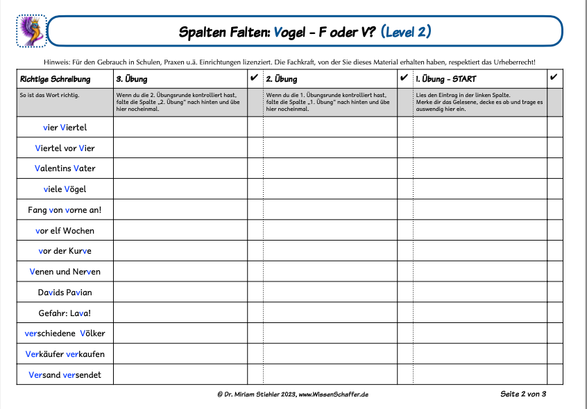 SpaltenFalten 2.6 "f" oder "v" wie in "Vogel" - Download