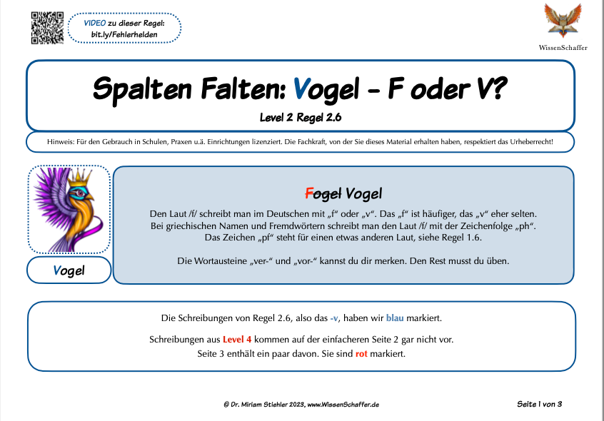 SpaltenFalten 2.6 "f" oder "v" wie in "Vogel" - Download