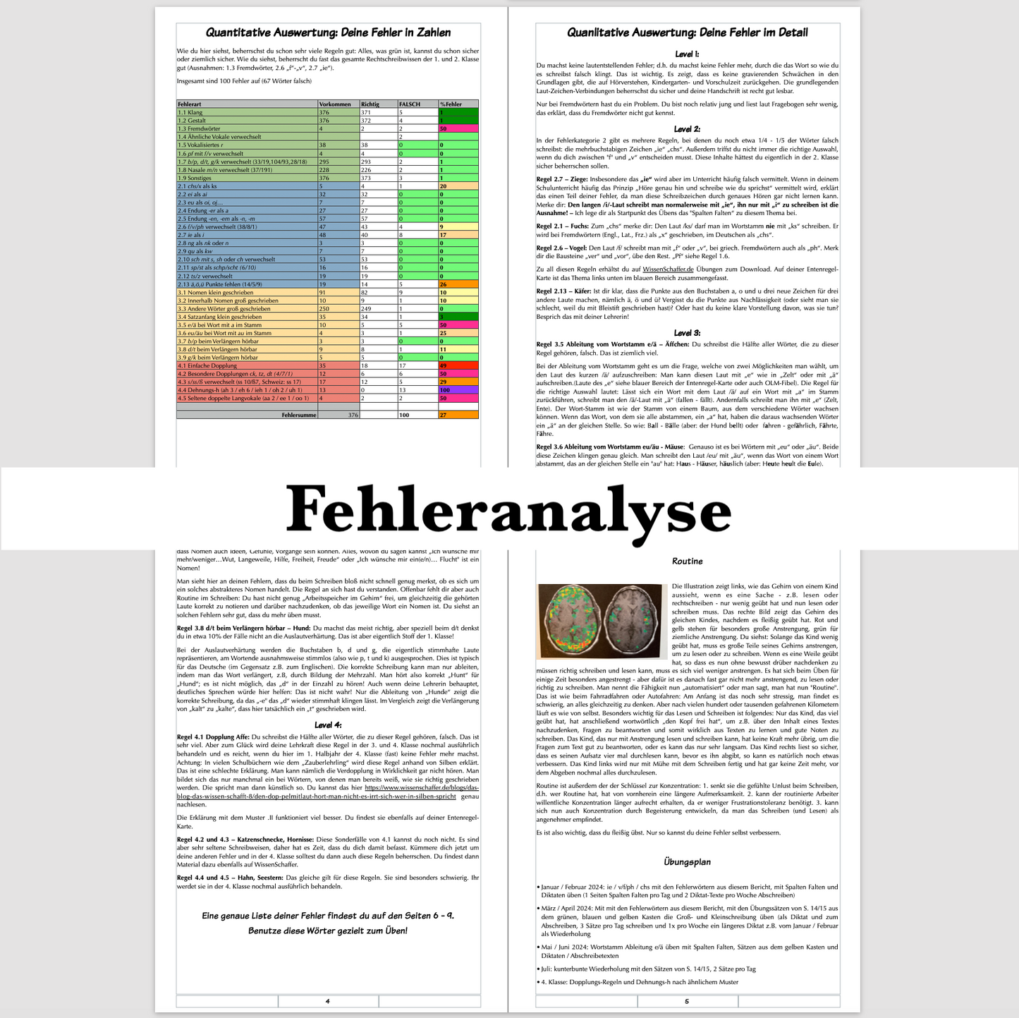 Rechtschreib-Analyse für Jugend & Erwachsene: HomeTest mit Fehlerhelden und Smart-Ente