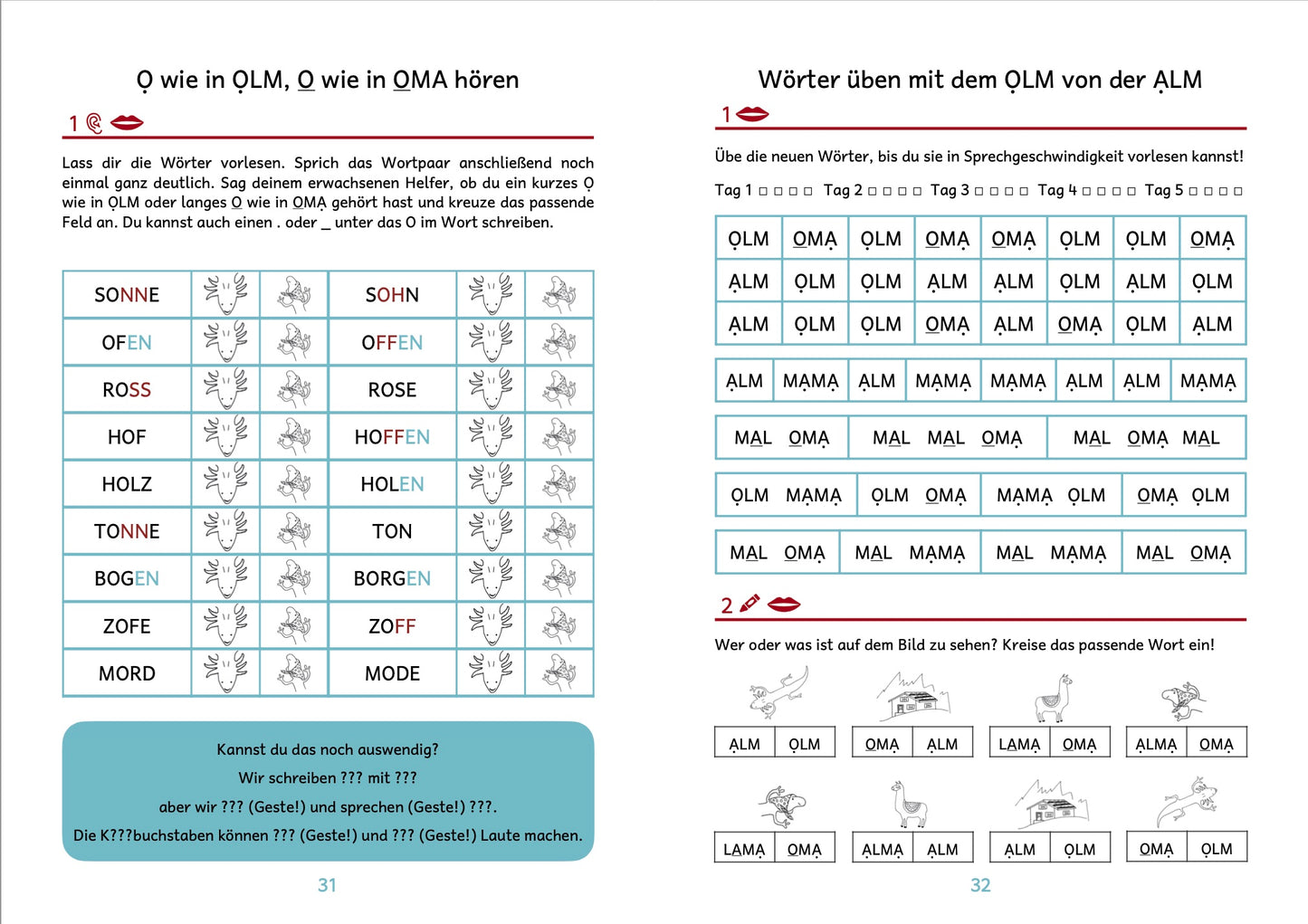 Erstes Lesen mit dem OLM von der ALM