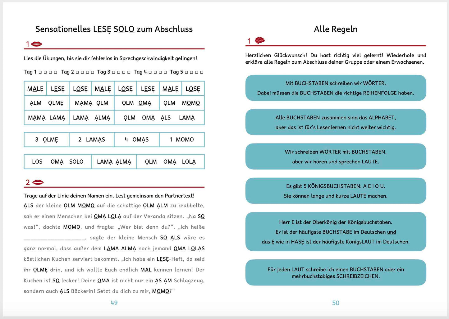 Erstes Lesen mit dem OLM von der ALM