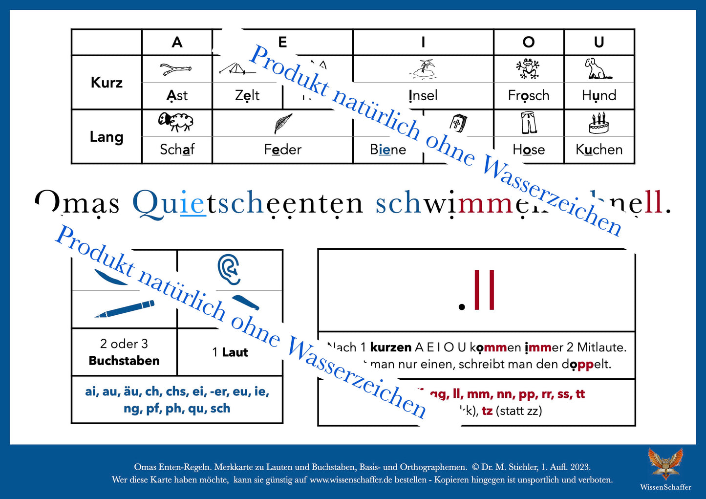 Die Enten-Regel: Rechtschreibregeln auf einen Blick