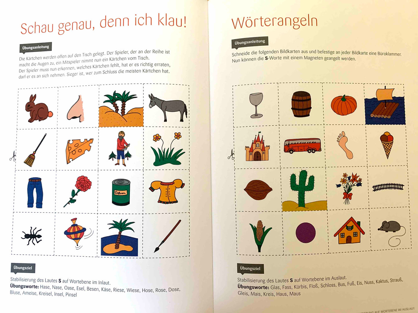 Lautübungshefte für Kinder mit Sprechstörungen