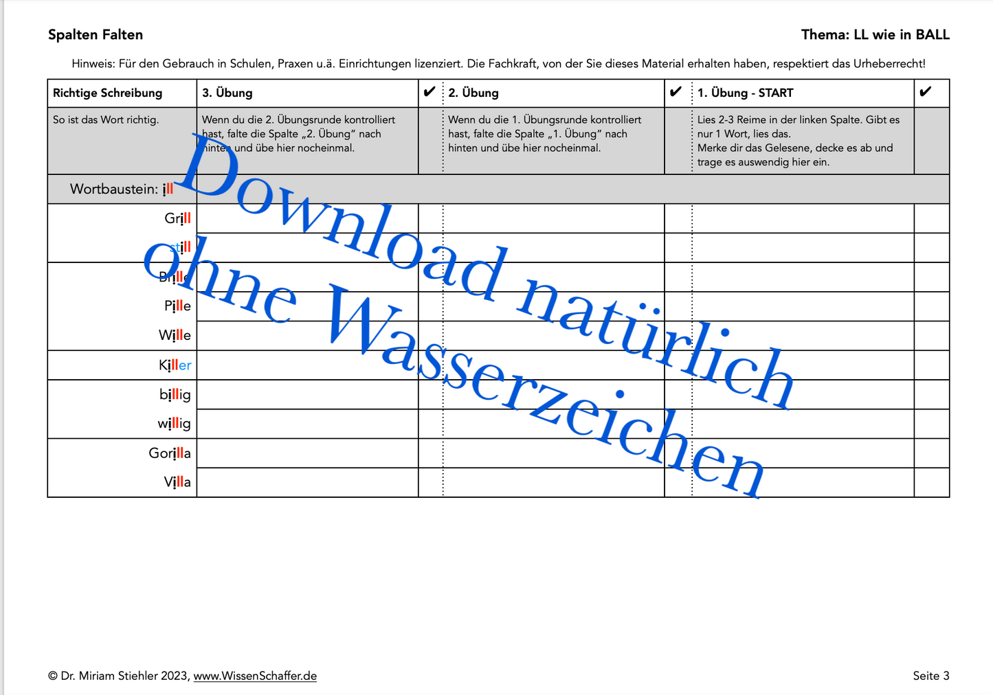 LL wie in BALL - SpaltenFalten Download