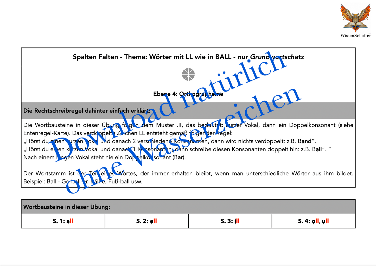 LL wie in BALL - SpaltenFalten Download