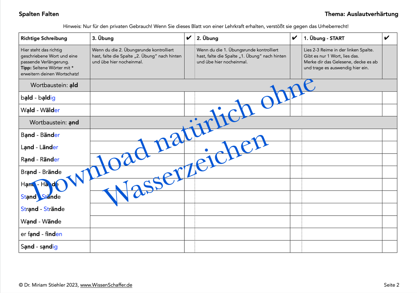 Profipaket Spalten Falten für Praxen und Lehrer