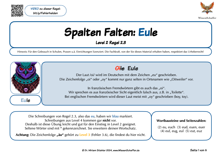SpaltenFalten 2.3 "eu" wie in "Eule" - Download