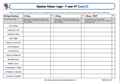 SpaltenFalten 2.6 "f" oder "v" wie in "Vogel" - Download