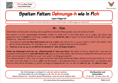 SpaltenFalten 4.4 Dehnungs-h "oh" wie in "Floh" - Download