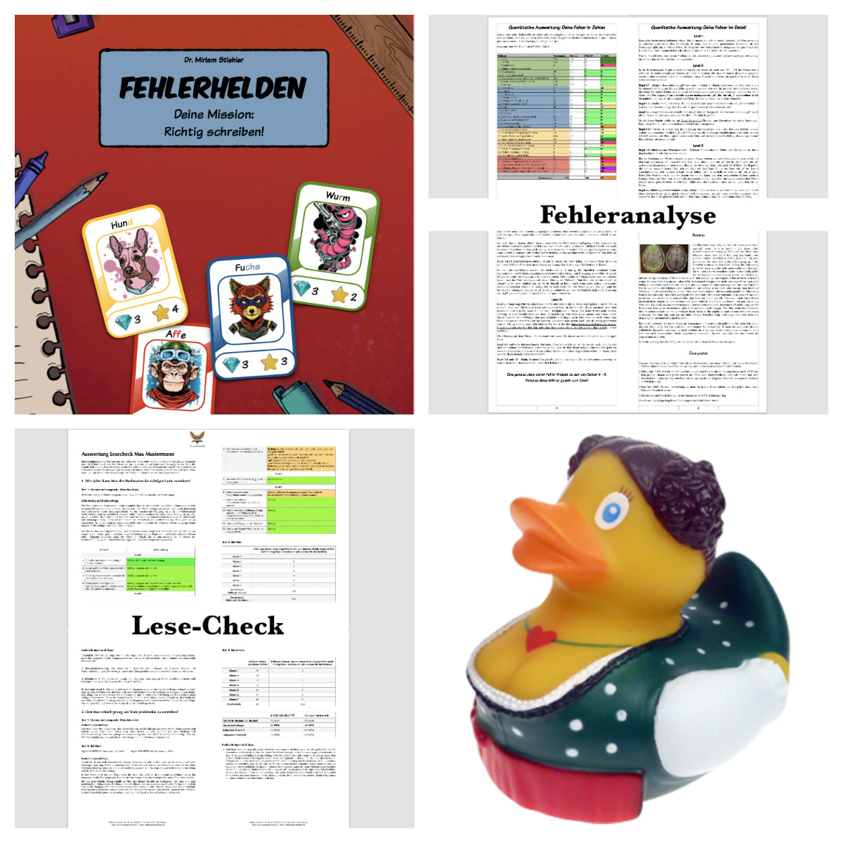 Rechtschreib-Analyse für 3.-9. Klasse: HomeTest mit Fehlerhelden und Smart-Ente