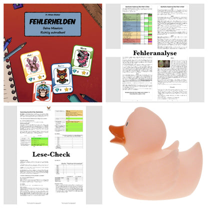 Rechtschreib-Analyse für 1.-2. Klasse: HomeTest mit Fehlerhelden und Smart-Ente