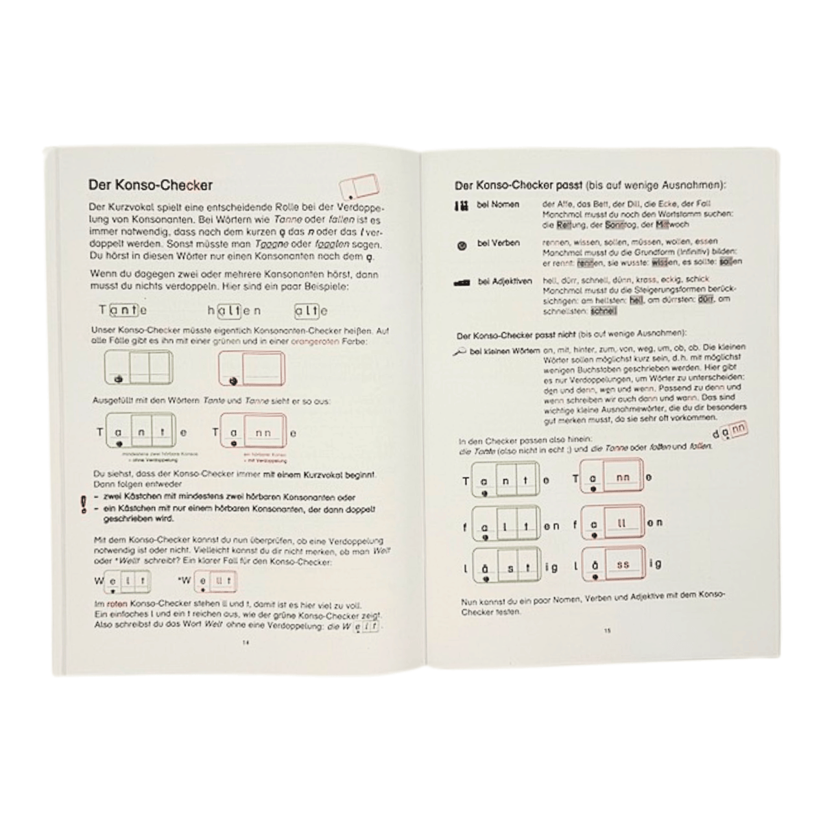 Übungsheft Konsonanten-Verdopplung (Level 4, Regeln 4.1 und 4.2)