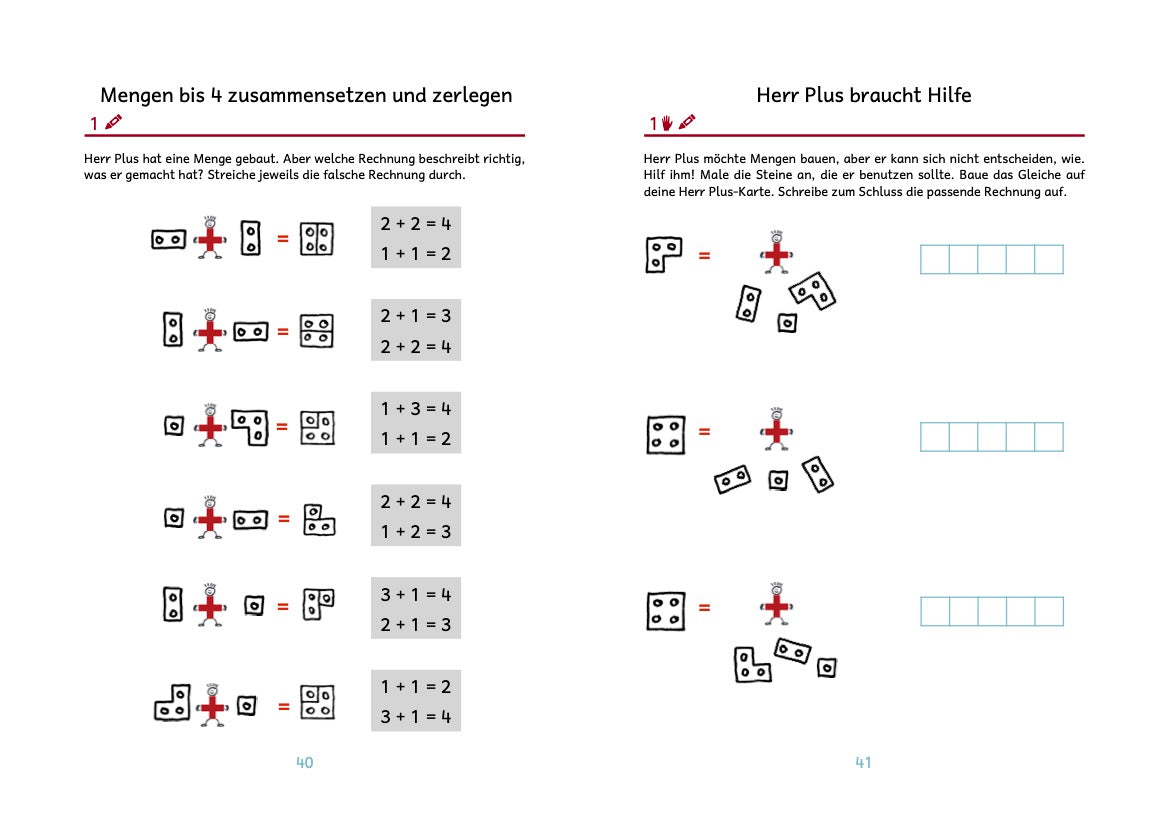 Erstes Rechnen mit Legosteinen