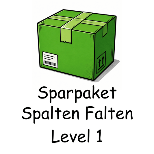 Sparpaket: Alle Spalten Falten-Übungen zu Level 1