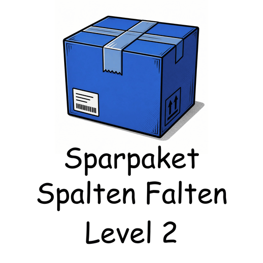 Sparpaket: Alle Spalten Falten-Übungen zu Level 2