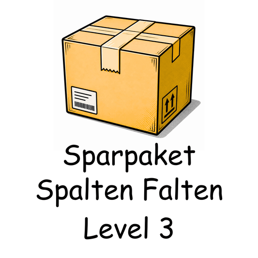 Sparpaket: Alle Spalten Falten-Übungen zu Level 3