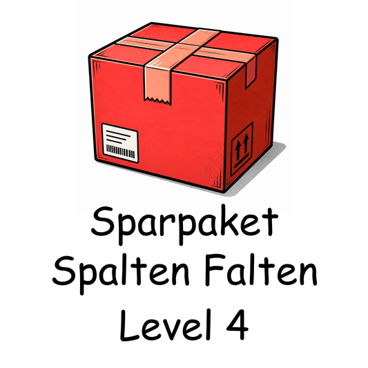 Sparpaket: Alle Spalten Falten-Übungen zu Level 4