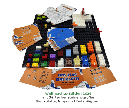 EinsPlusEins Kartei - 80 Karten + 20 exklusive Rechensteine